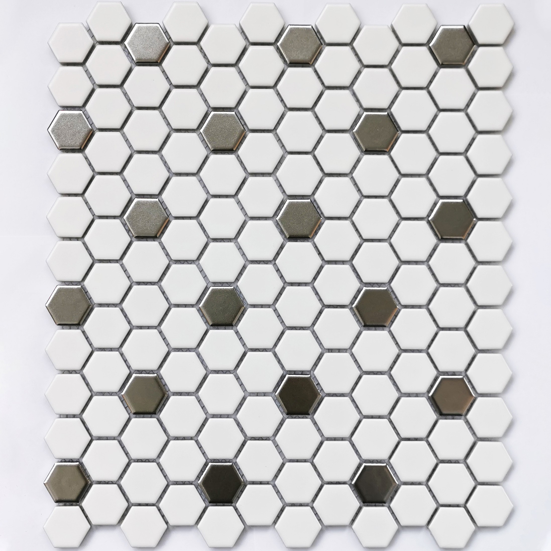 Керамическая мозаика Bonaparte Babylon Silver matt (сетка 26Х30X0.6 см) Керамическая мозаика Bonaparte Babylon Silver matt (сетка 26Х30X0.6 см)